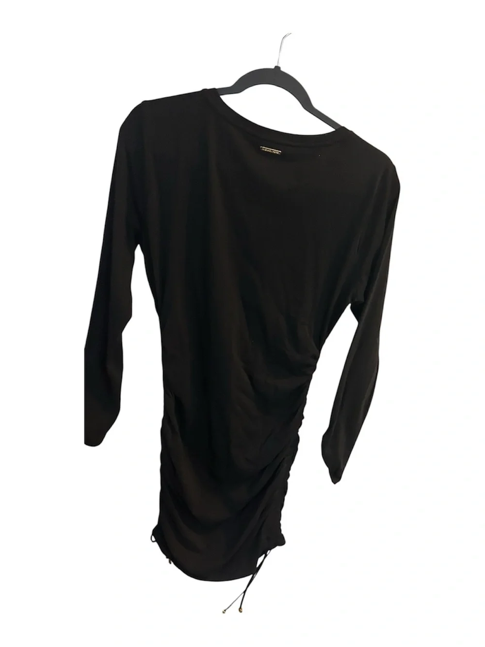 Michael kors Black Long-Sleeve Ruched Side Tee Dress